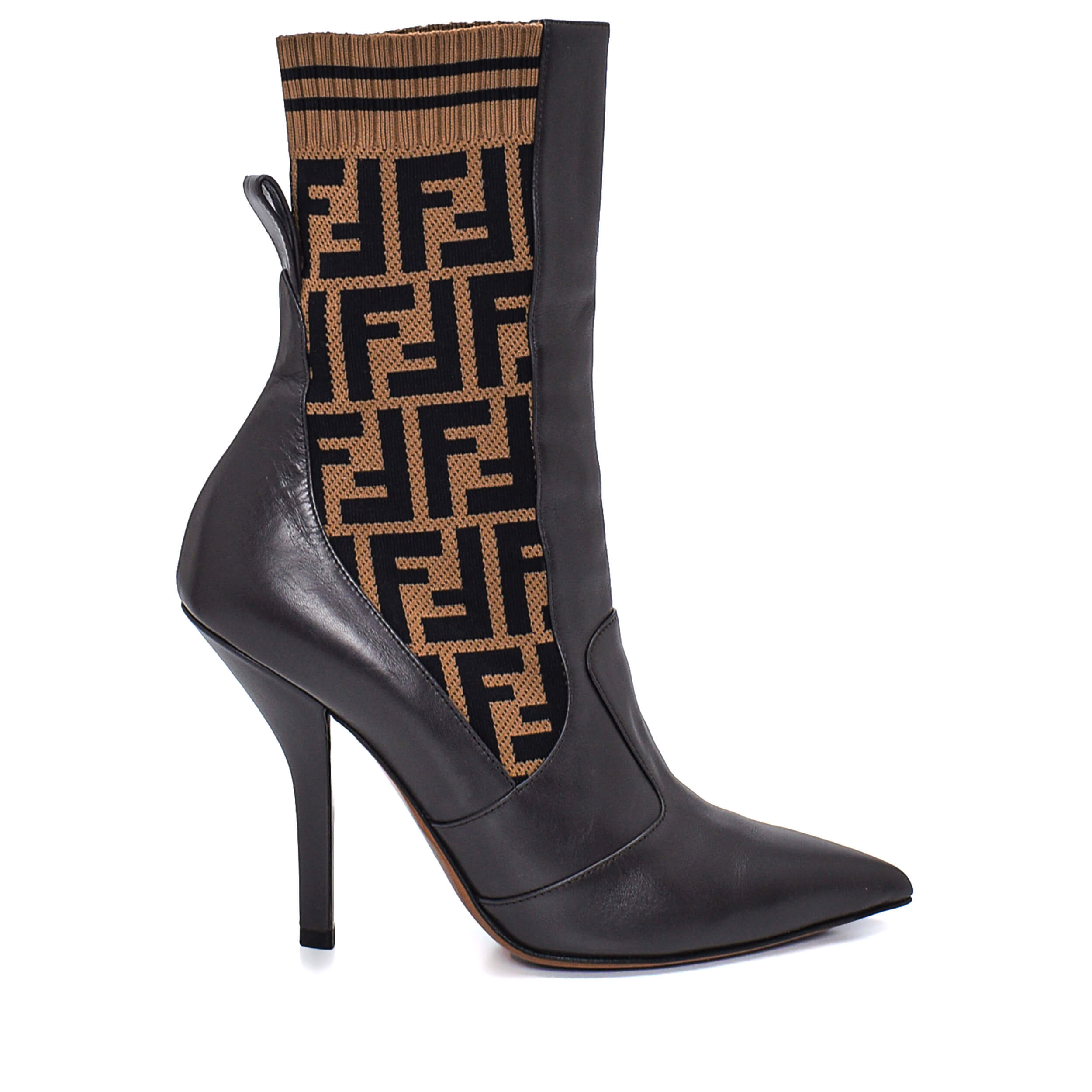 Fendi - FF Logo Leather Bootie 